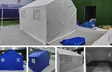 Berapa banyak pekerja yang dibutuhkan untuk mendirikan tenda bantuan bencana di lokasi darurat?